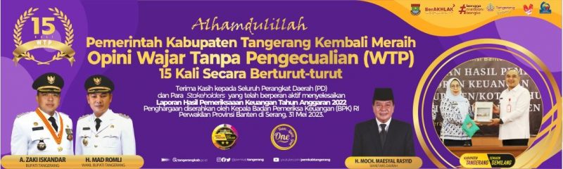 Pemkab Tangerang Kembali Raih Wtp Ke Kali Berturut Turut